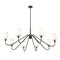Z-Lite Gianna Chandelier, 8-Light, 60.25 In.W x 23.25 In.H, Matte Black/White 7509-8-60MB - alternate 6